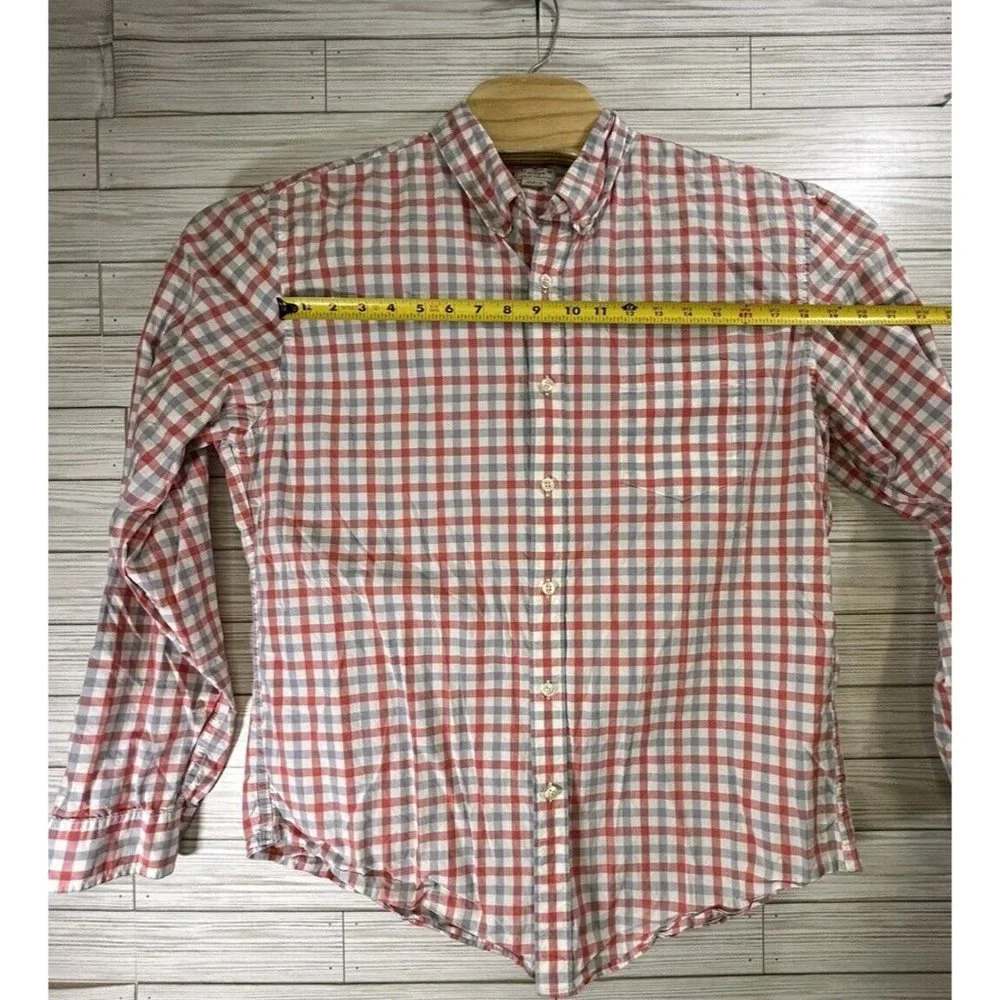 J.Crew Men's Slim Untucked Gingham Casual Lightweight Shirt 100% Cotton‎ Sz XL